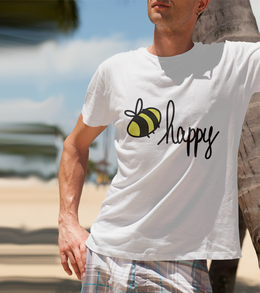 Happy Doodle Bee Handrawn T-Shirt