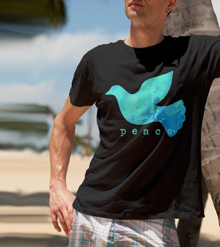 Dove Of Peace Blue Bird Affirma Peace T-Shirt