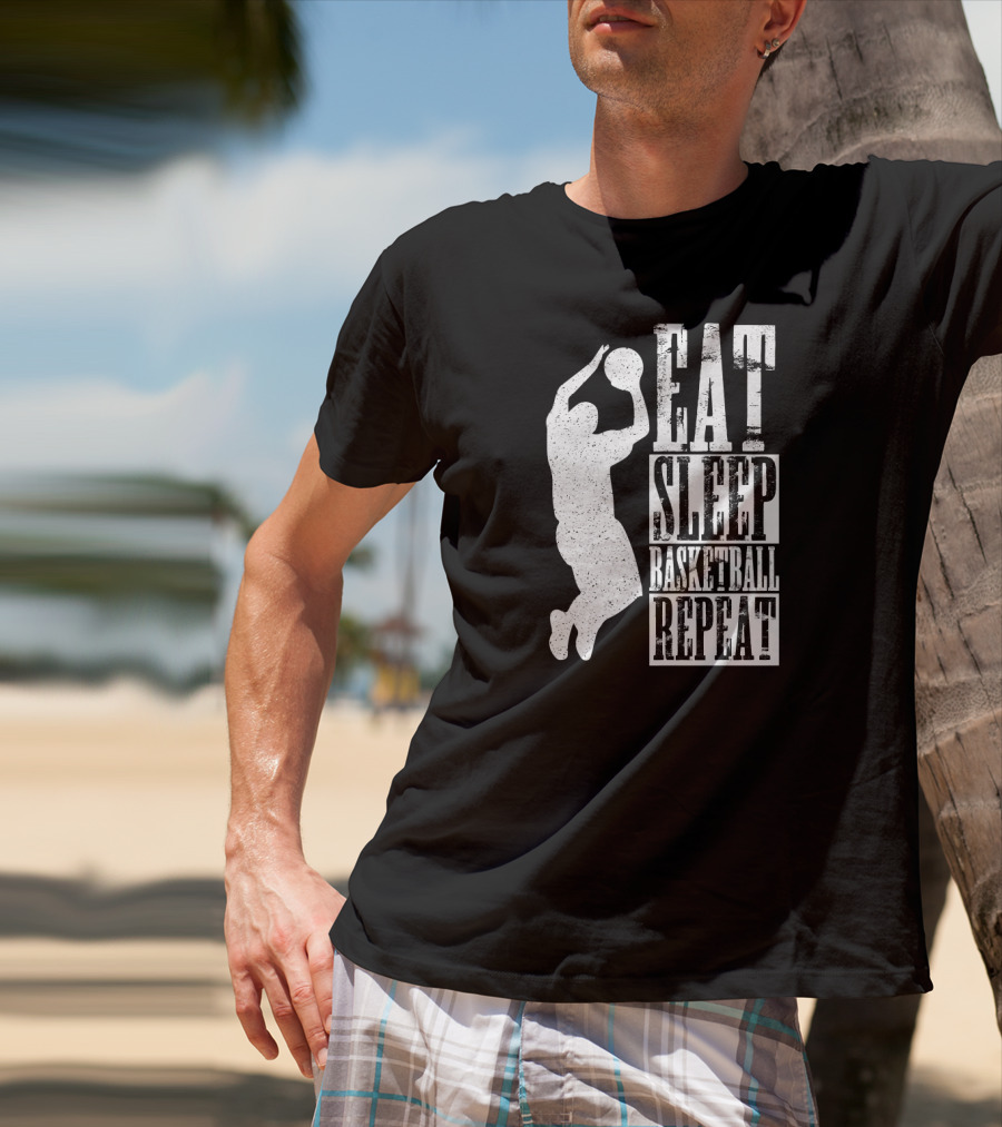 Eat Sleep Basketball Repeat Player Jump T-Shirt