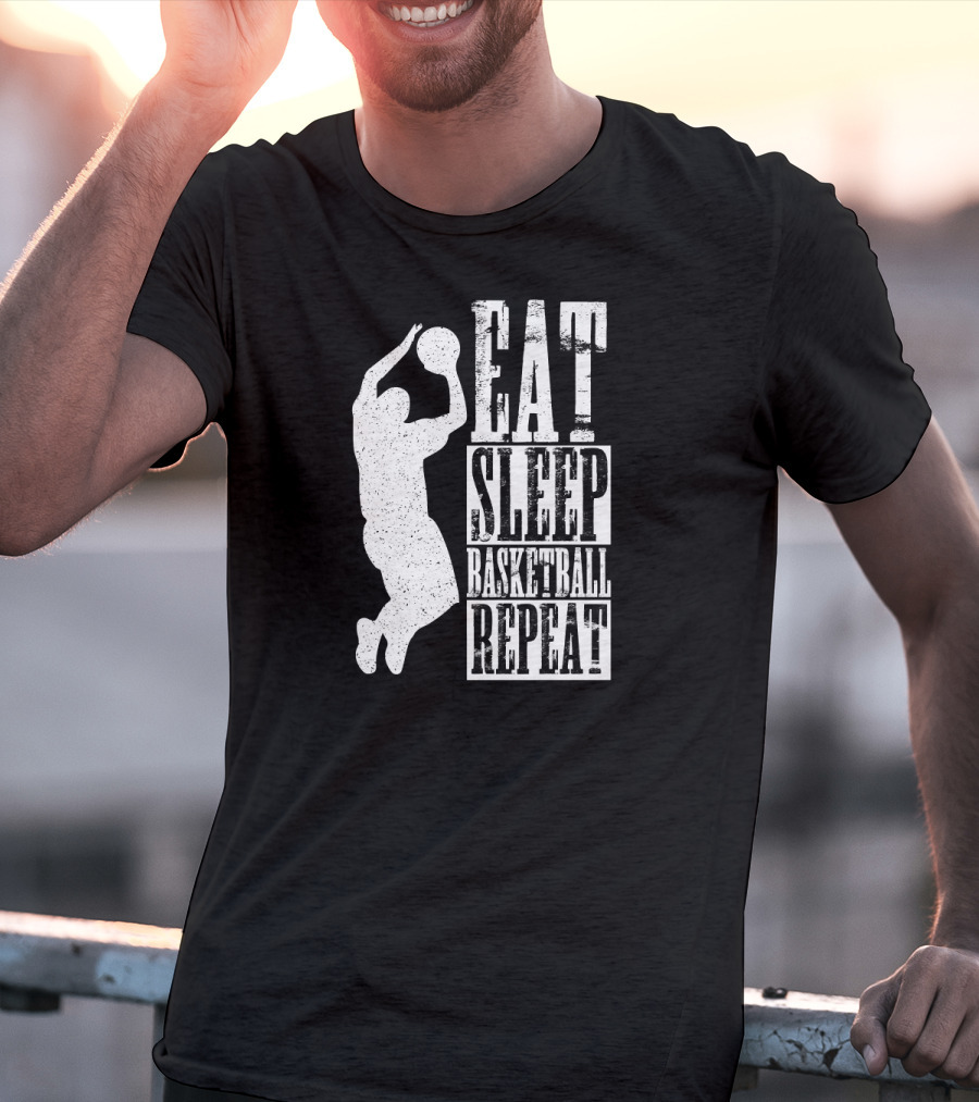Eat Sleep Basketball Repeat Player Jump T-Shirt