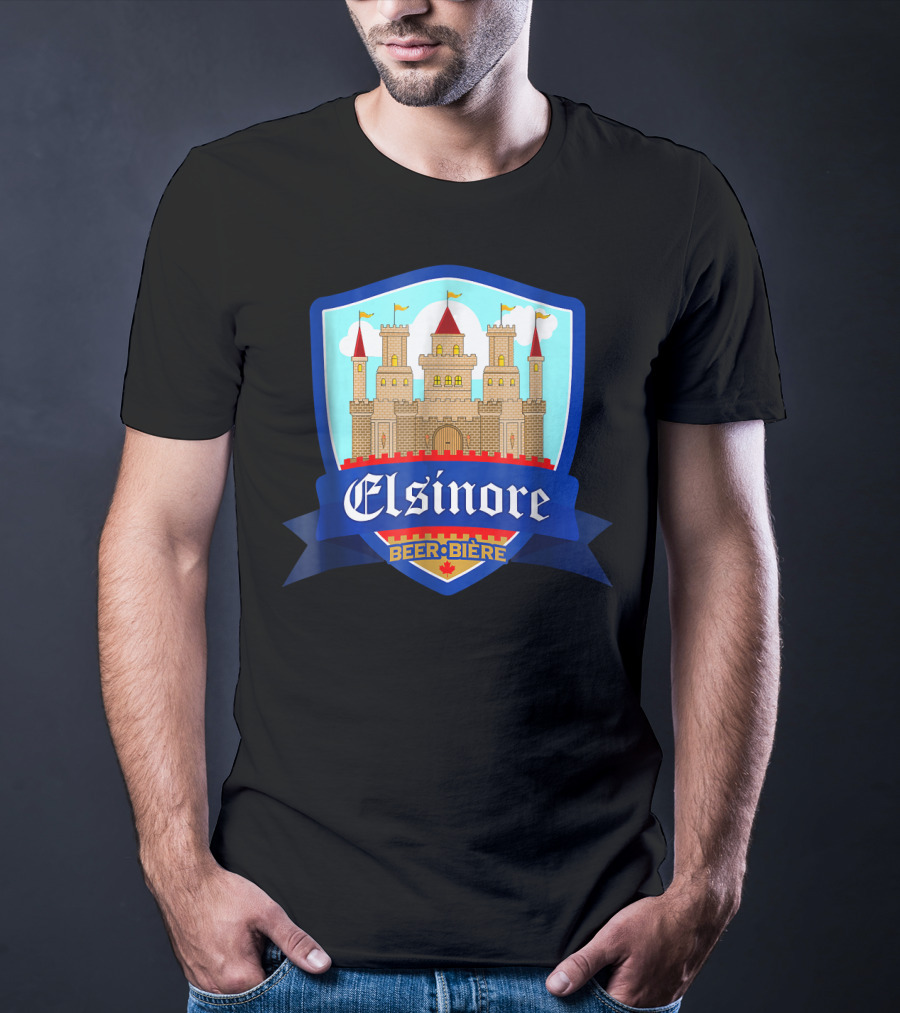 Elsinore Beer Biere Funny 80s Castle Crest T-Shirt