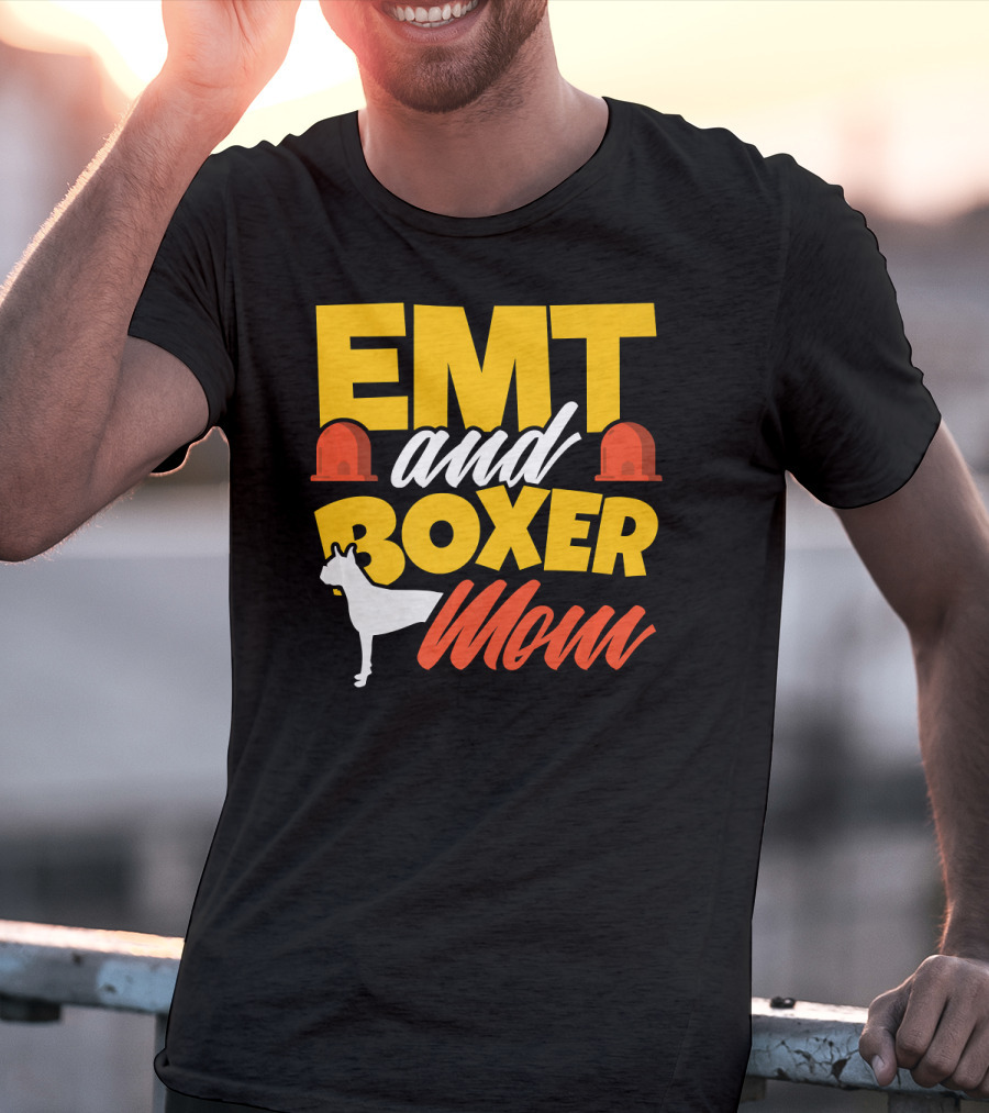EMT And Boxer Mom Emergency Medical Dogs T-Shirt