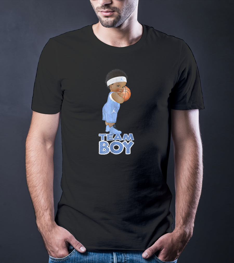 Team Boy Basketball Baby With Afro Hairstyle T-Shirt