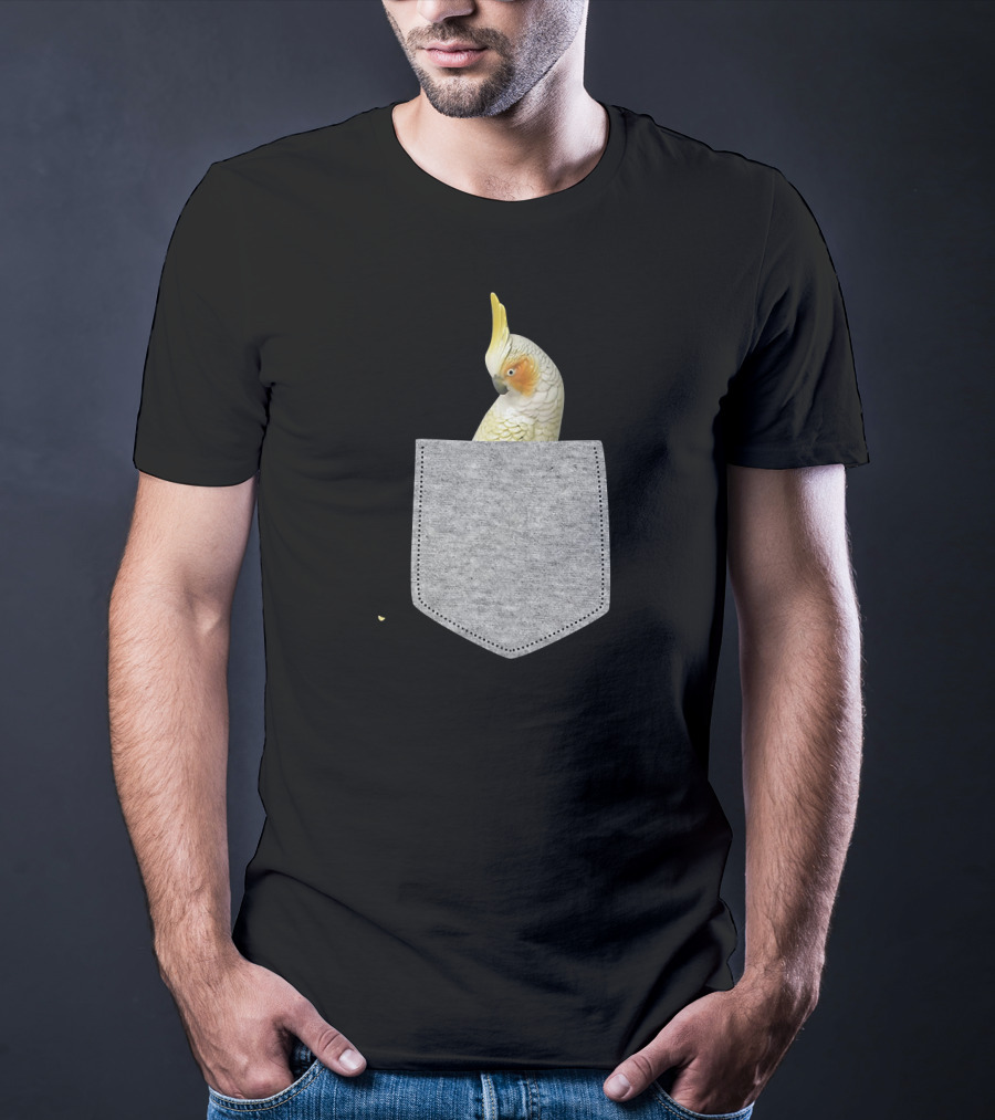 Fake Pocket Cockatiel Bird Novelty T-Shirt