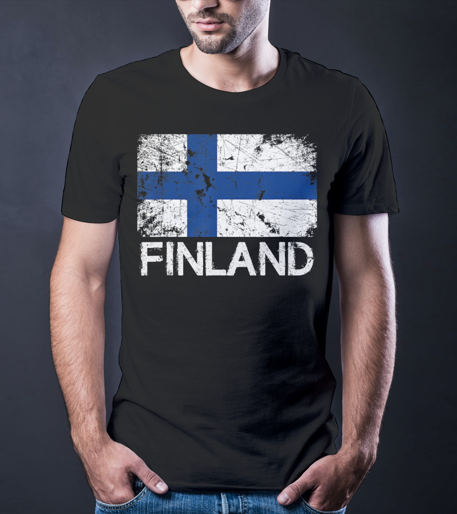 Finnish Flag Finland Vintage Made In Finla T-Shirt