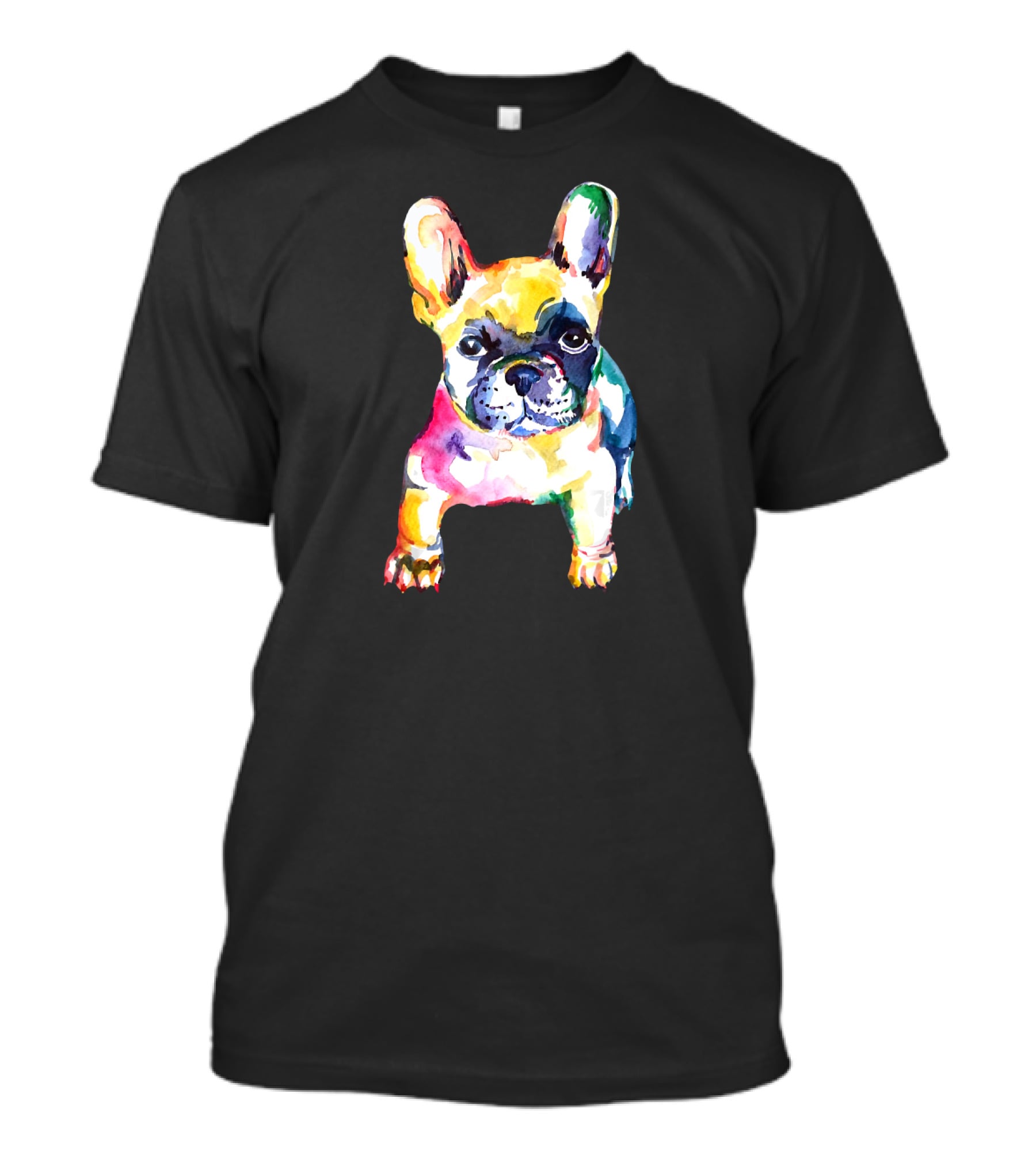 French Bulldog Colorful Watercolor Original T-Shirt