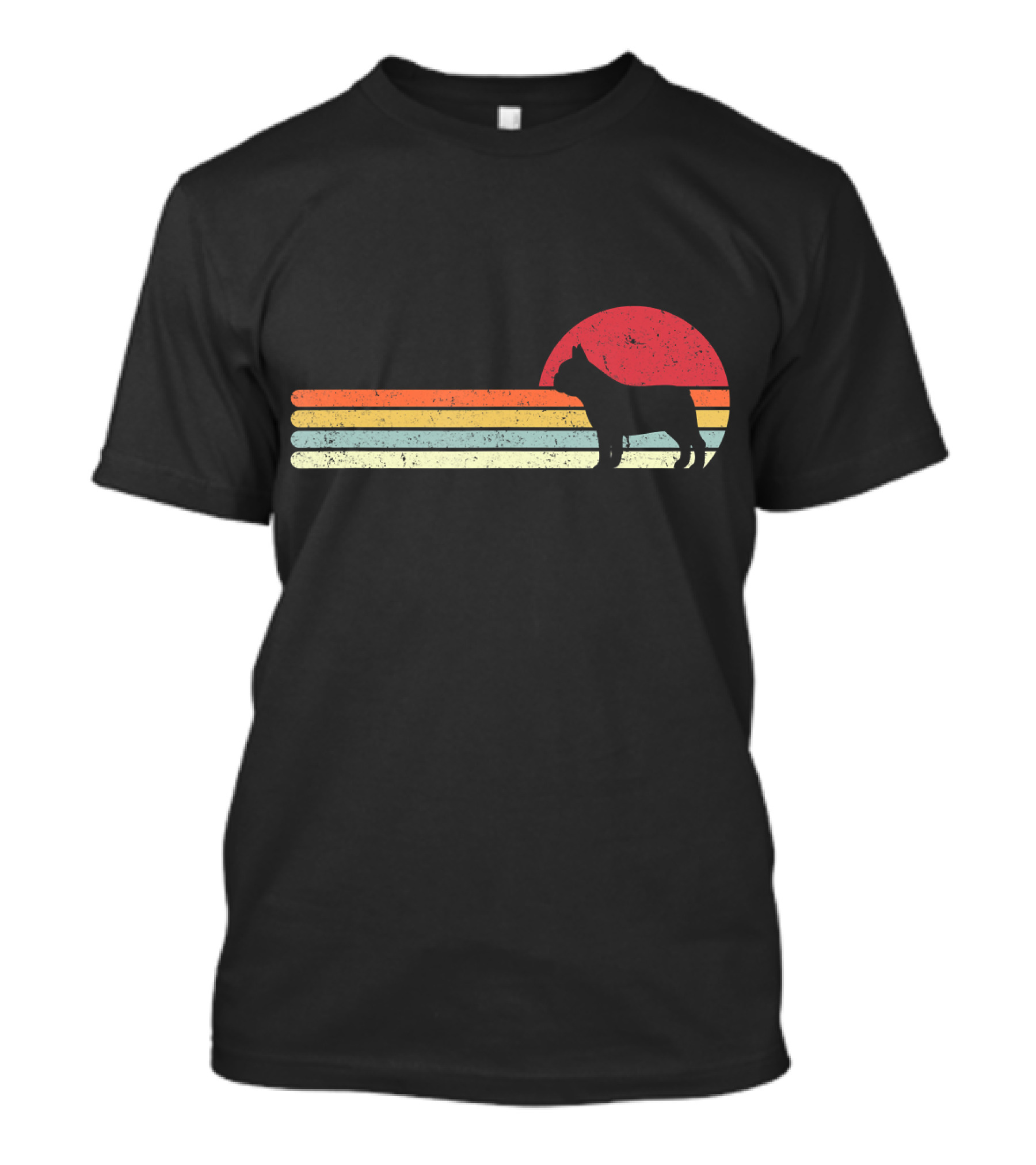 French Bulldog Retro Sunset T-Shirt