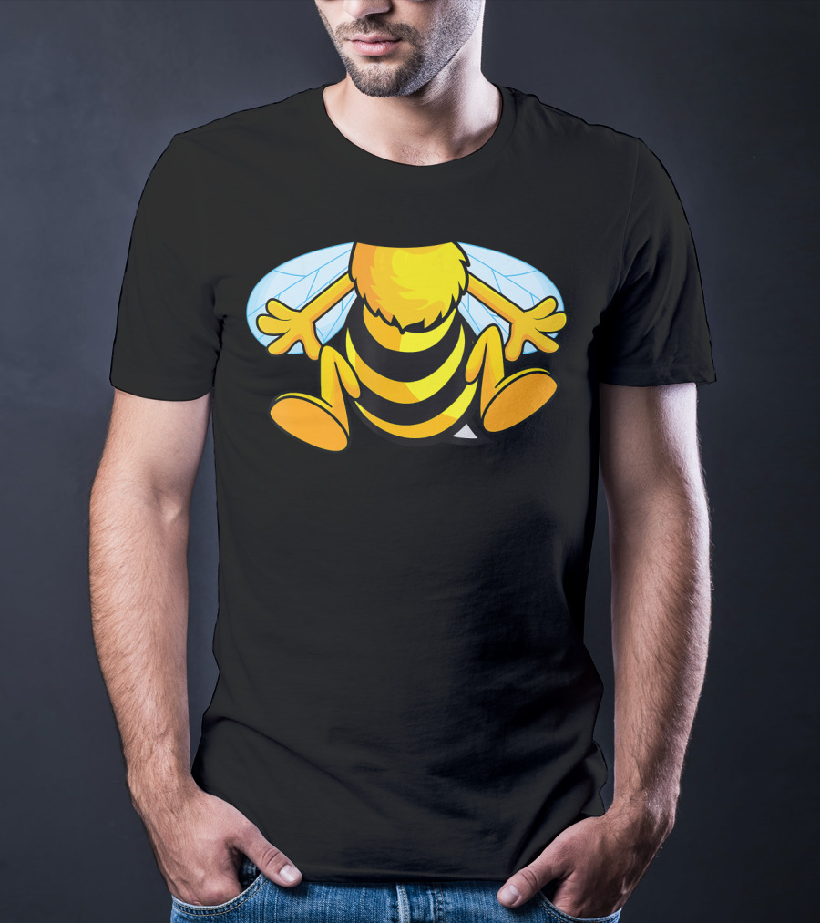 Funny Bee Costume Easy Honeybee Hall Buzzing Bumblebee Stripes T-Shirt