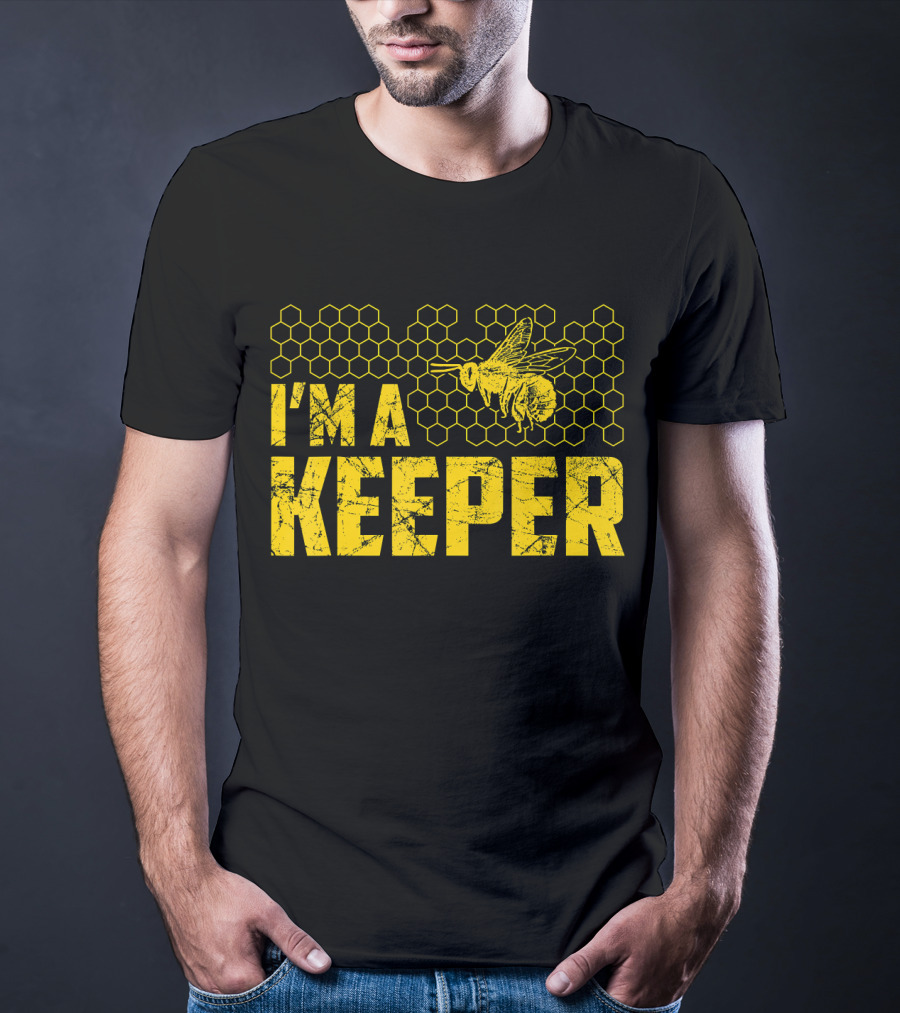 I'm A Keeper Beekeeping Honeycomb Bee T-Shirt
