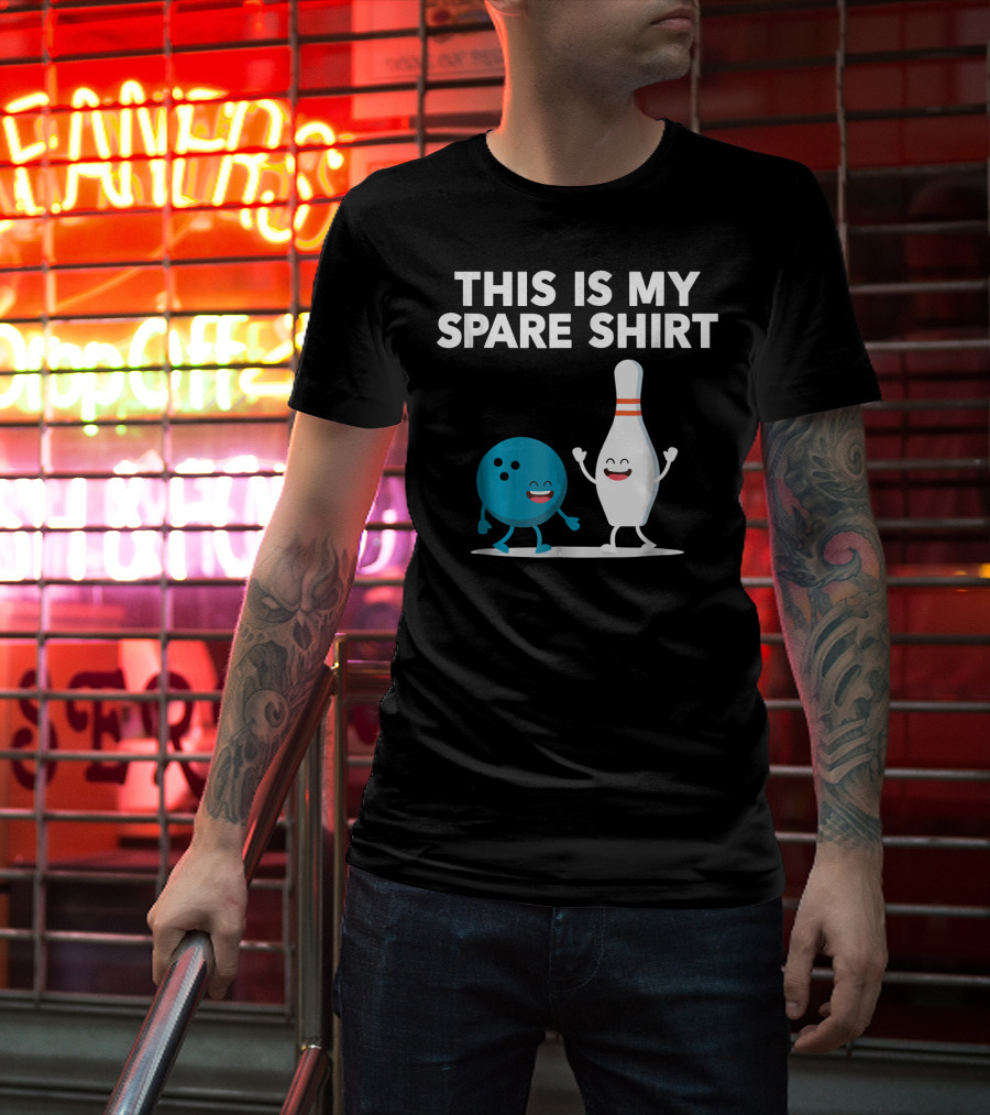 This Is My Spare Shirt Funny Bowling Pin And Ball T-Shirt