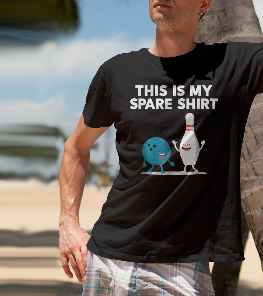 This Is My Spare Shirt Funny Bowling Pin And Ball T-Shirt
