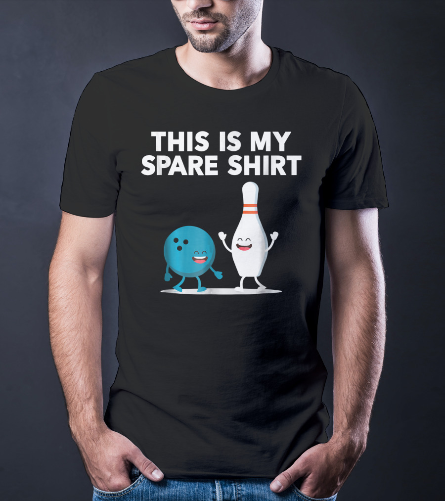 This Is My Spare Shirt Funny Bowling Pin And Ball T-Shirt