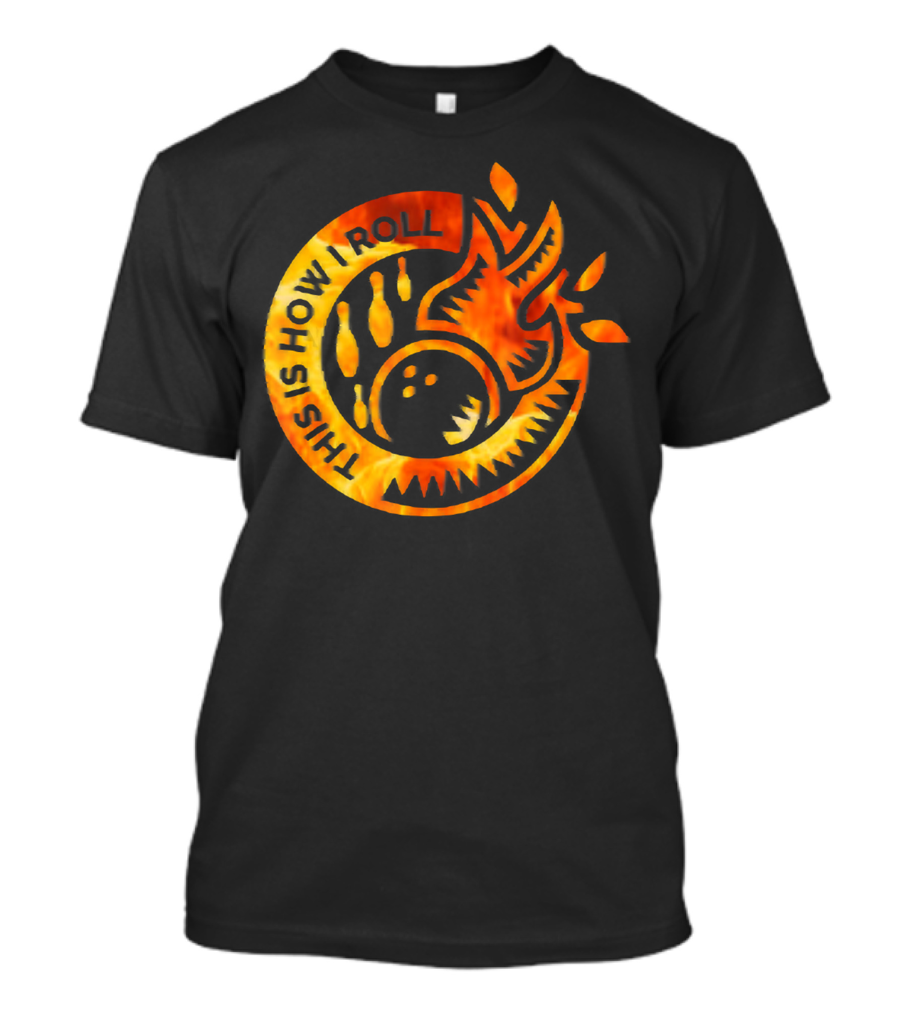 This Is How I Roll Funny Flame Bowling Pin Ball T-Shirt