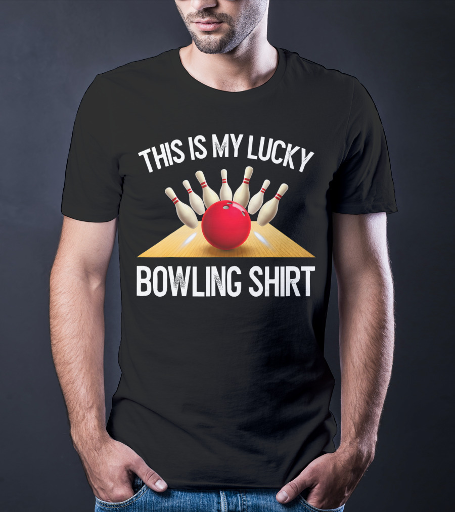 This Is My Lucky Bowling Shirt Bowling Team T-Shirt