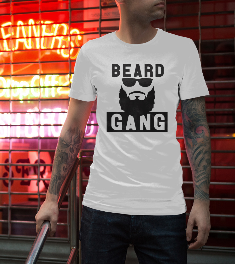 Beard Gang Funny Men's Beard Sunglasses T-Shirt