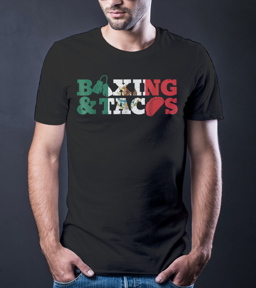 Boxing And Tacos Mexico Mexican Funny T-Shirt