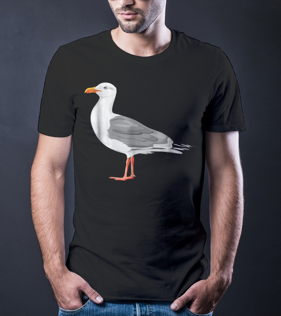 Funny Seagull Ocean Lover Coastal Bird T-Shirt