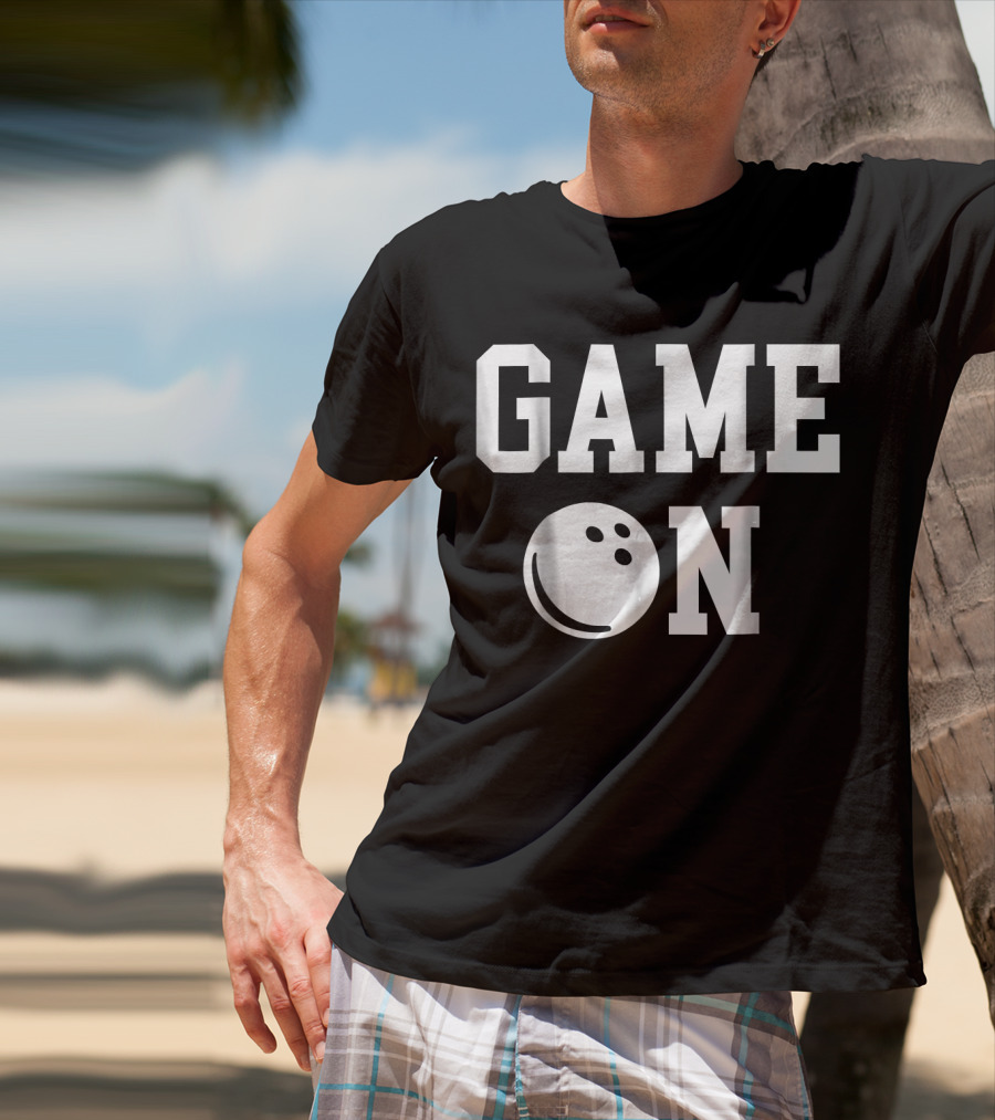 GAME ON Bowling Ball Icon Strike T-Shirt