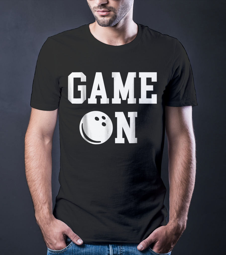GAME ON Bowling Ball Icon Strike T-Shirt