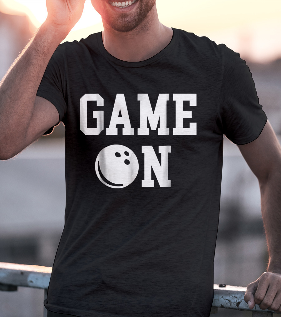 GAME ON Bowling Ball Icon Strike T-Shirt