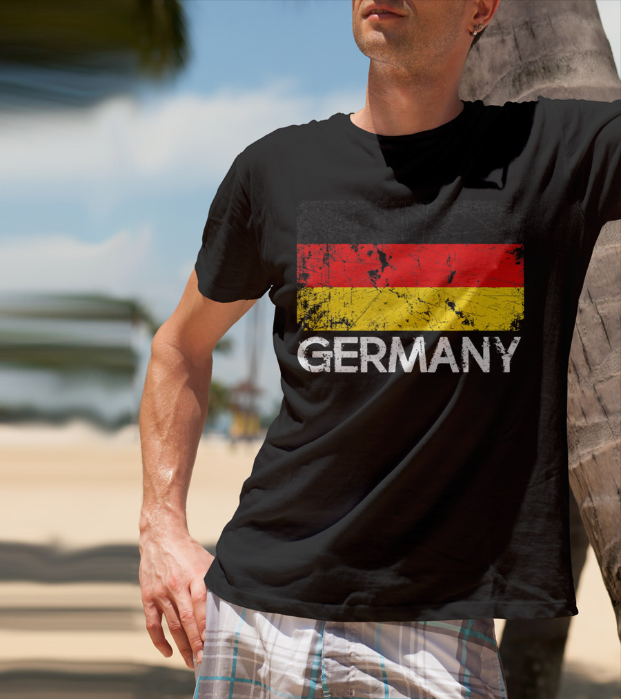 German Flag Vintage Germany Black Red Yellow Classic T-Shirt
