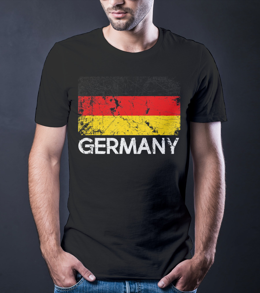 German Flag Vintage Germany Black Red Yellow Classic T-Shirt