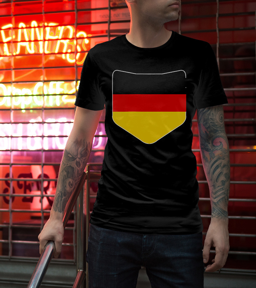 Germany Flag Pocket Print Country Emblem German Colors T-Shirt