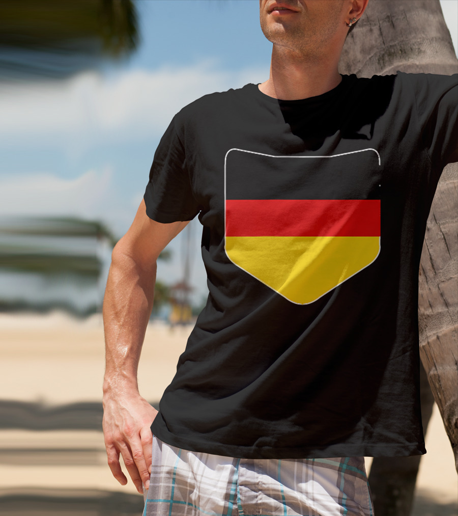Germany Flag Pocket Print Country Emblem German Colors T-Shirt