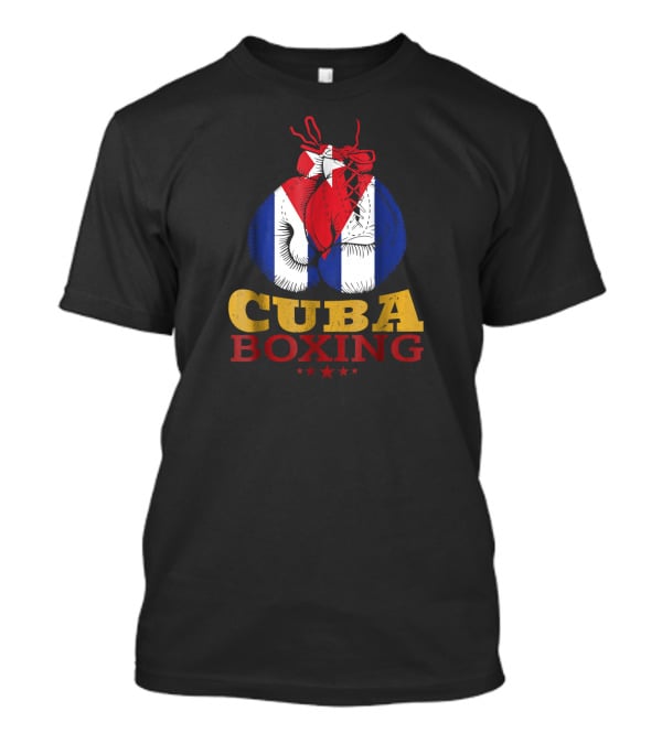 Cuba Boxing Gloves With Cuban Flag And Stars T-Shirt