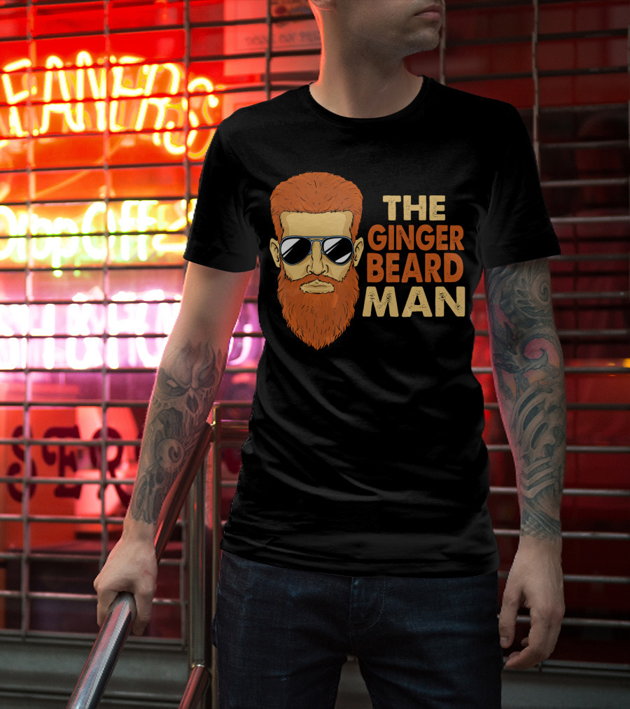 THE GINGER BEARD MAN Dark Red Brown Hair T-Shirt