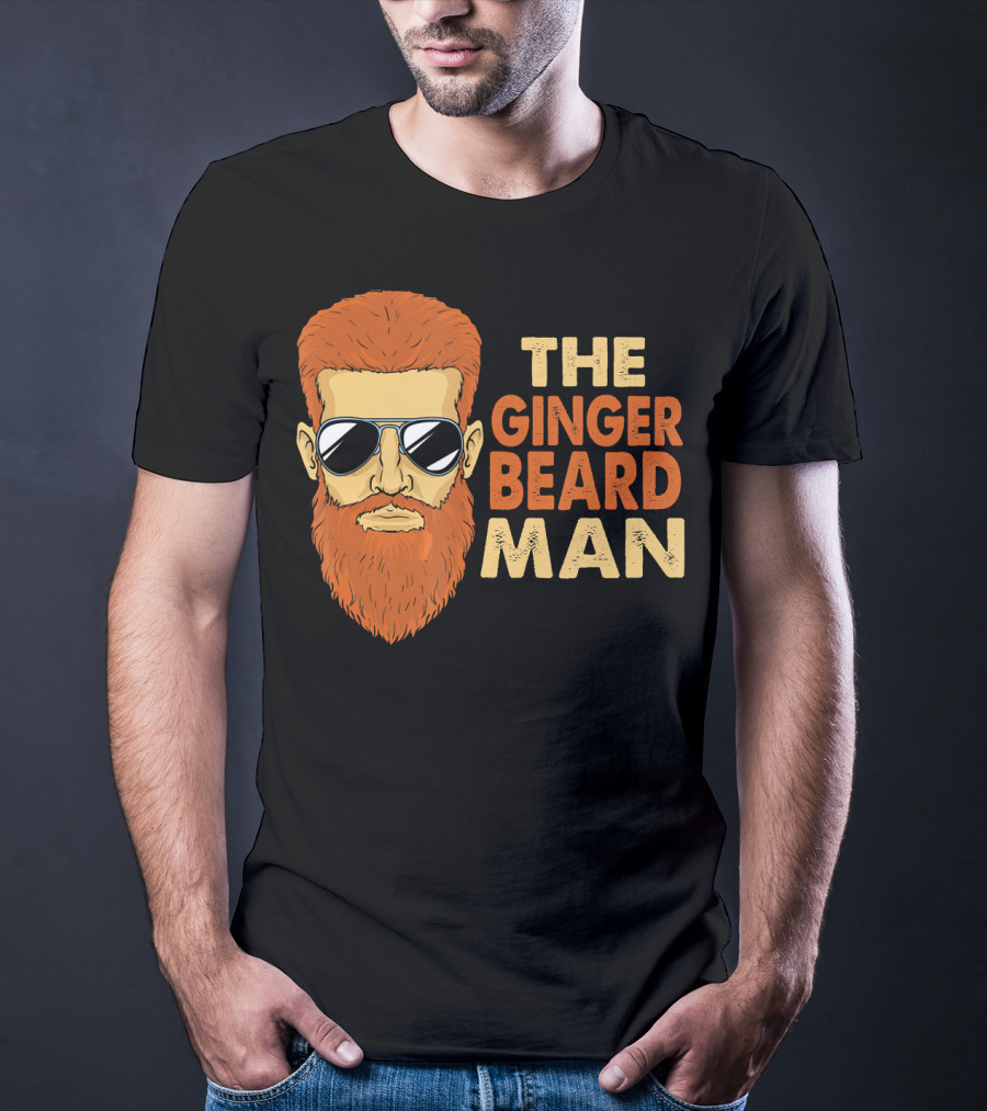 THE GINGER BEARD MAN Dark Red Brown Hair T-Shirt