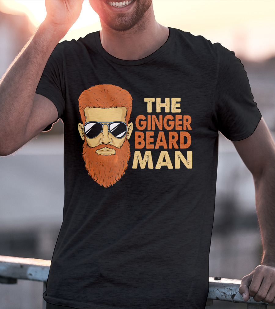 THE GINGER BEARD MAN Dark Red Brown Hair T-Shirt