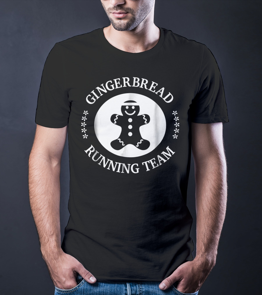 Gingerbread Running Team Holiday Cookie Squad T-Shirt