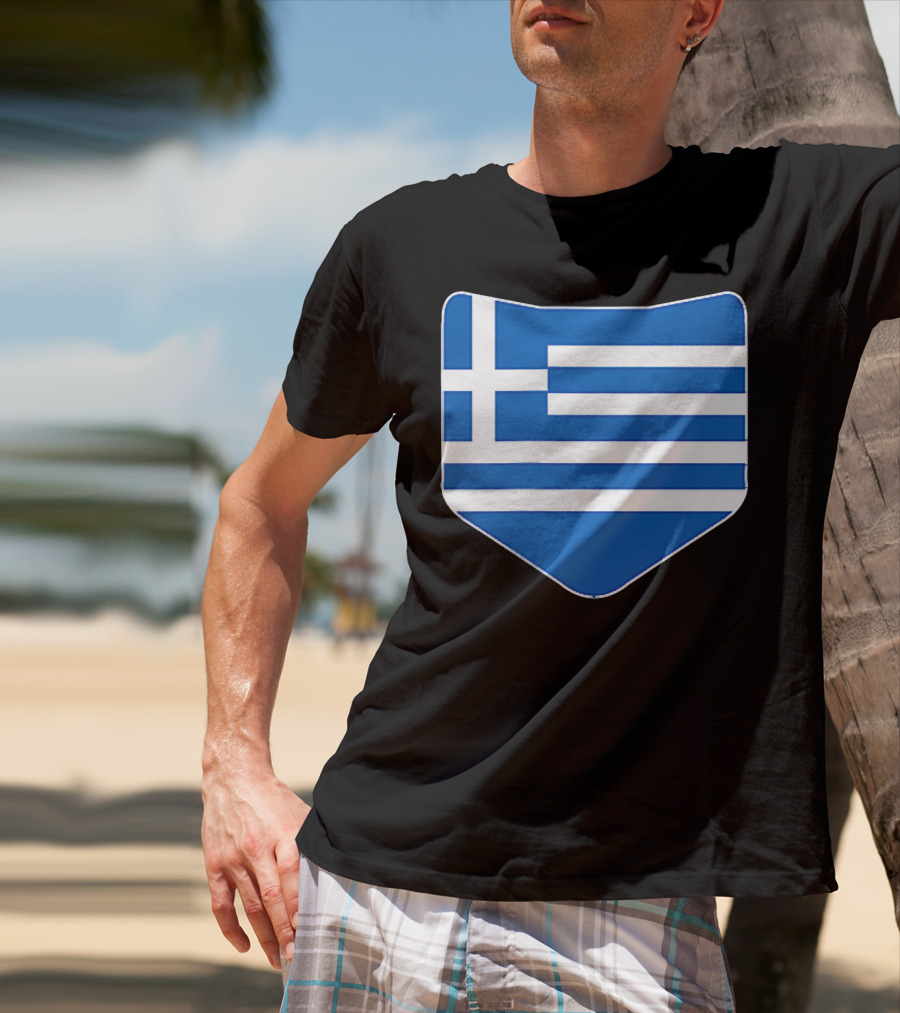 Greece Flag Shield Emblem T-Shirt