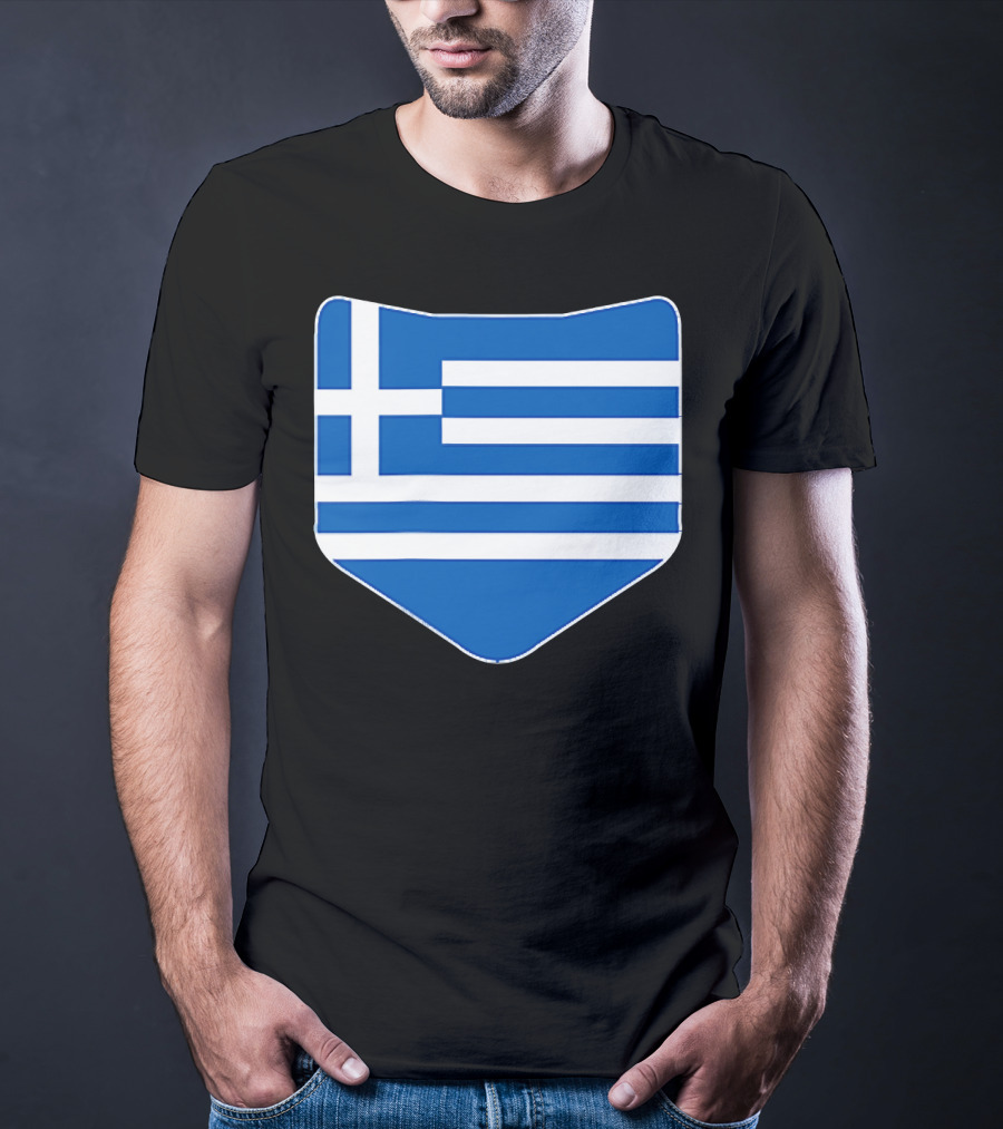 Greece Flag Shield Emblem T-Shirt