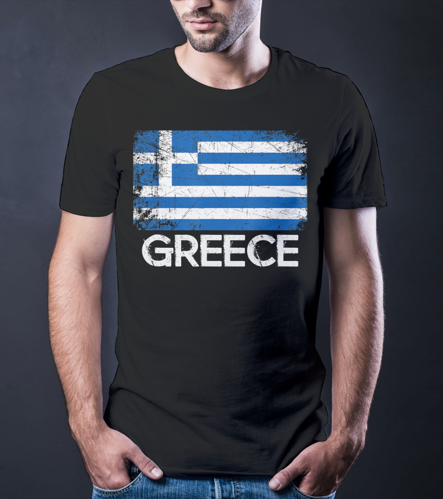Greek Flag Vintage Greece Made In Gree T-Shirt
