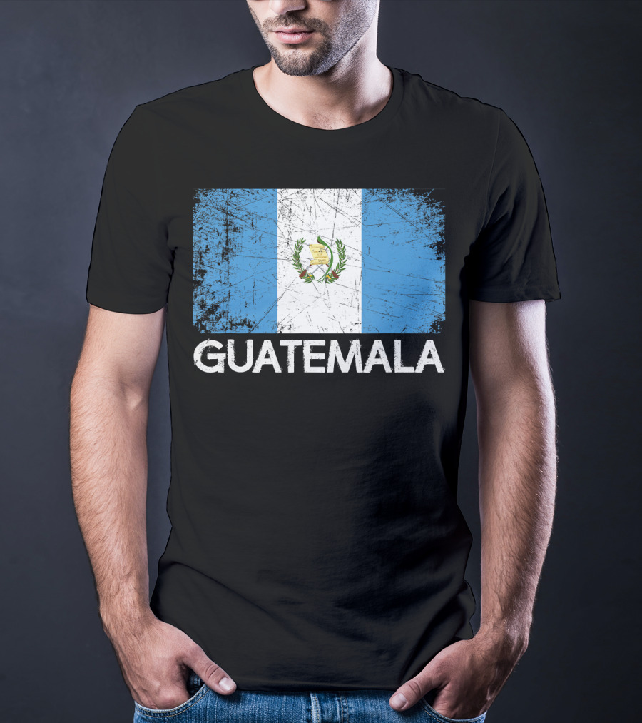 Vintage Guatemalan Flag Distressed Guatemala Emblem T-Shirt