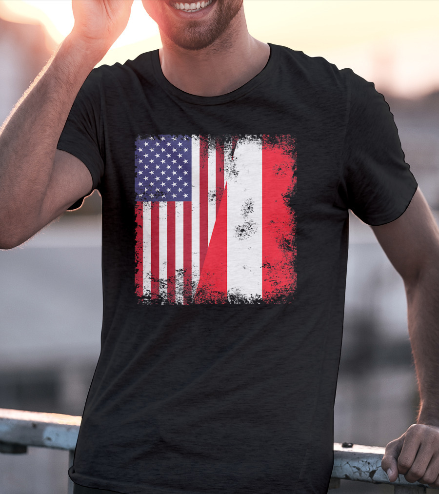 USA Austrian Flag Vintage Austria U T-Shirt