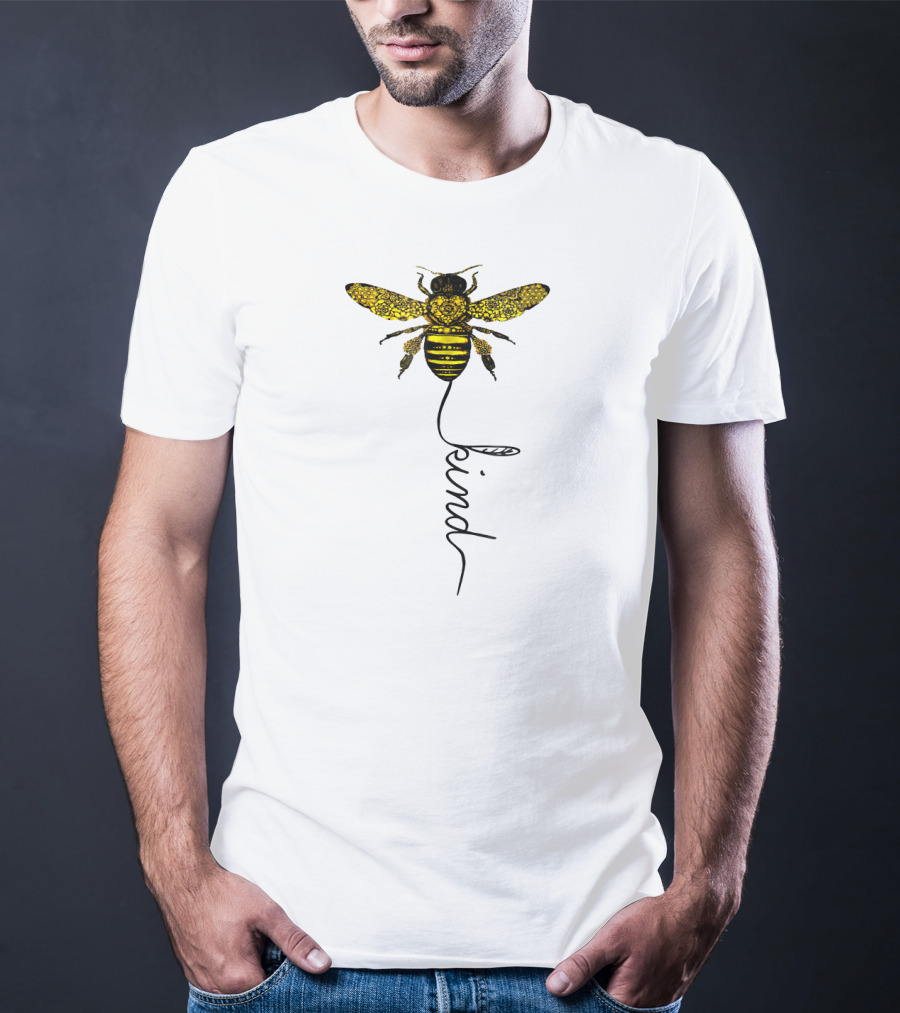 Happy Bees Funny Kind For Bees Love Kind Floral Bee T-Shirt