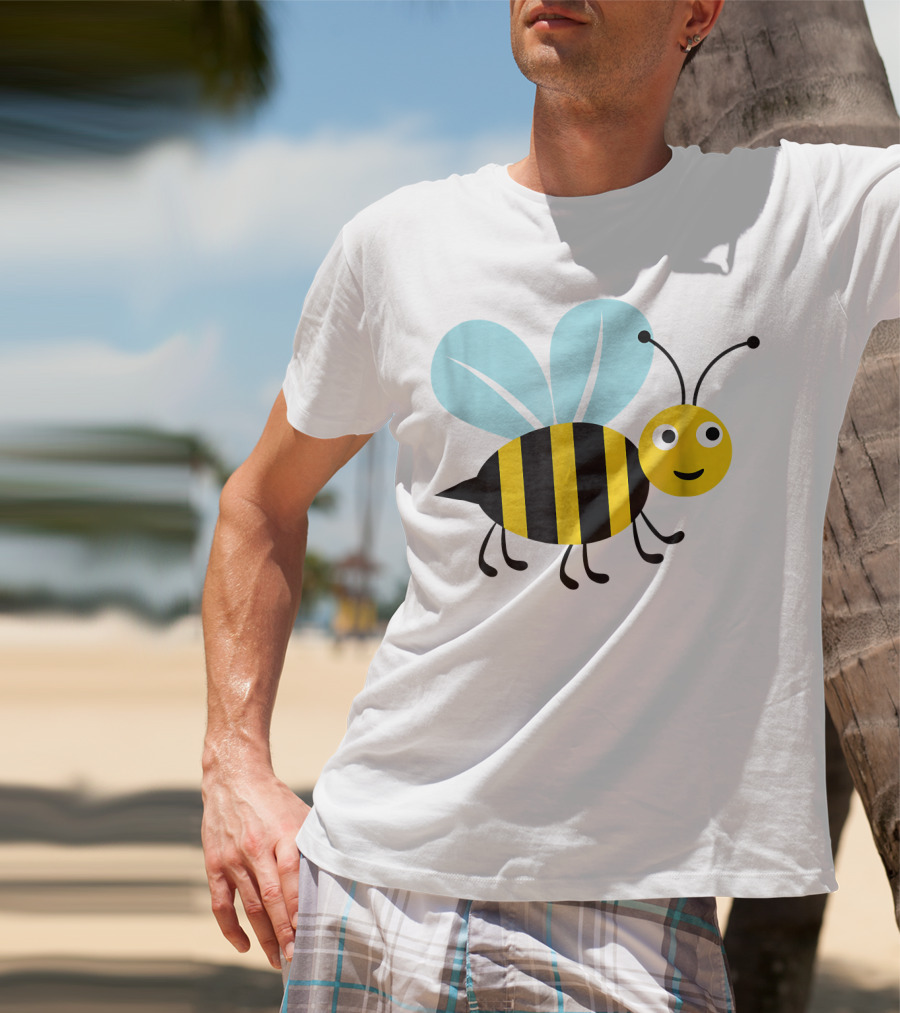 Happy Honey Bee Cute Cartoon T-Shirt