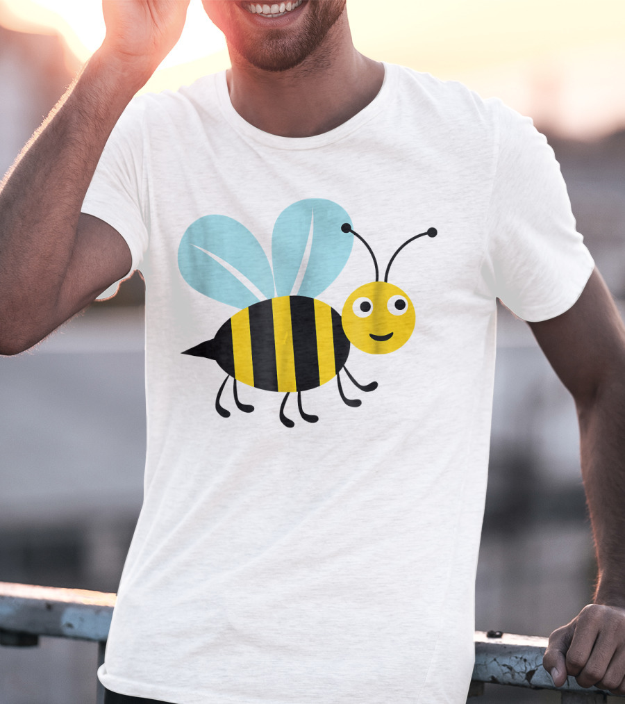 Happy Honey Bee Cute Cartoon T-Shirt