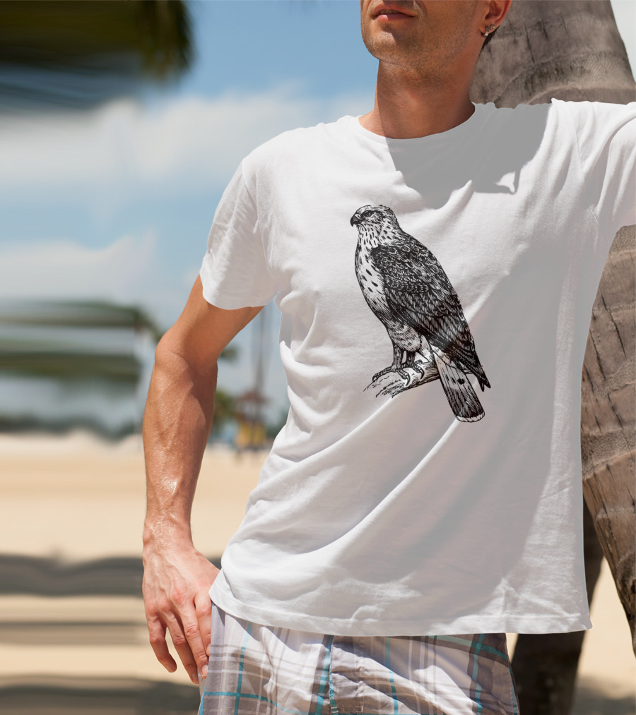 Hawk Ornithology Black Bird T-Shirt