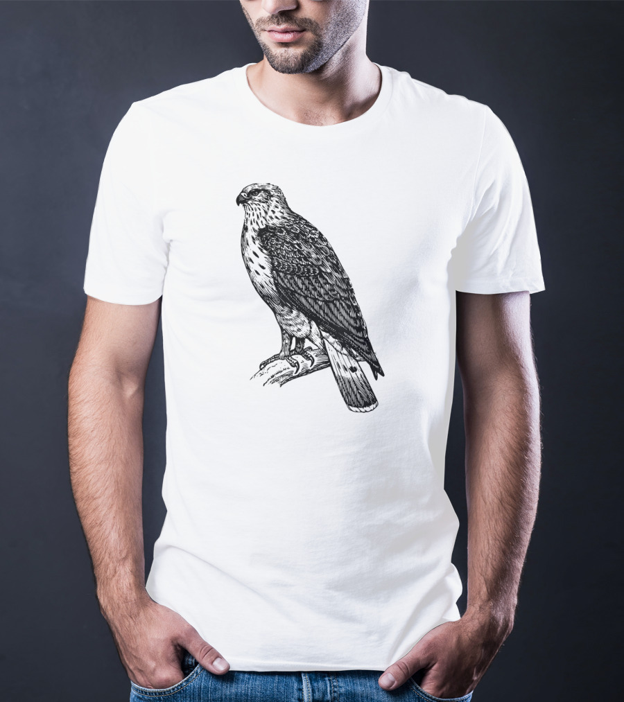 Hawk Ornithology Black Bird T-Shirt