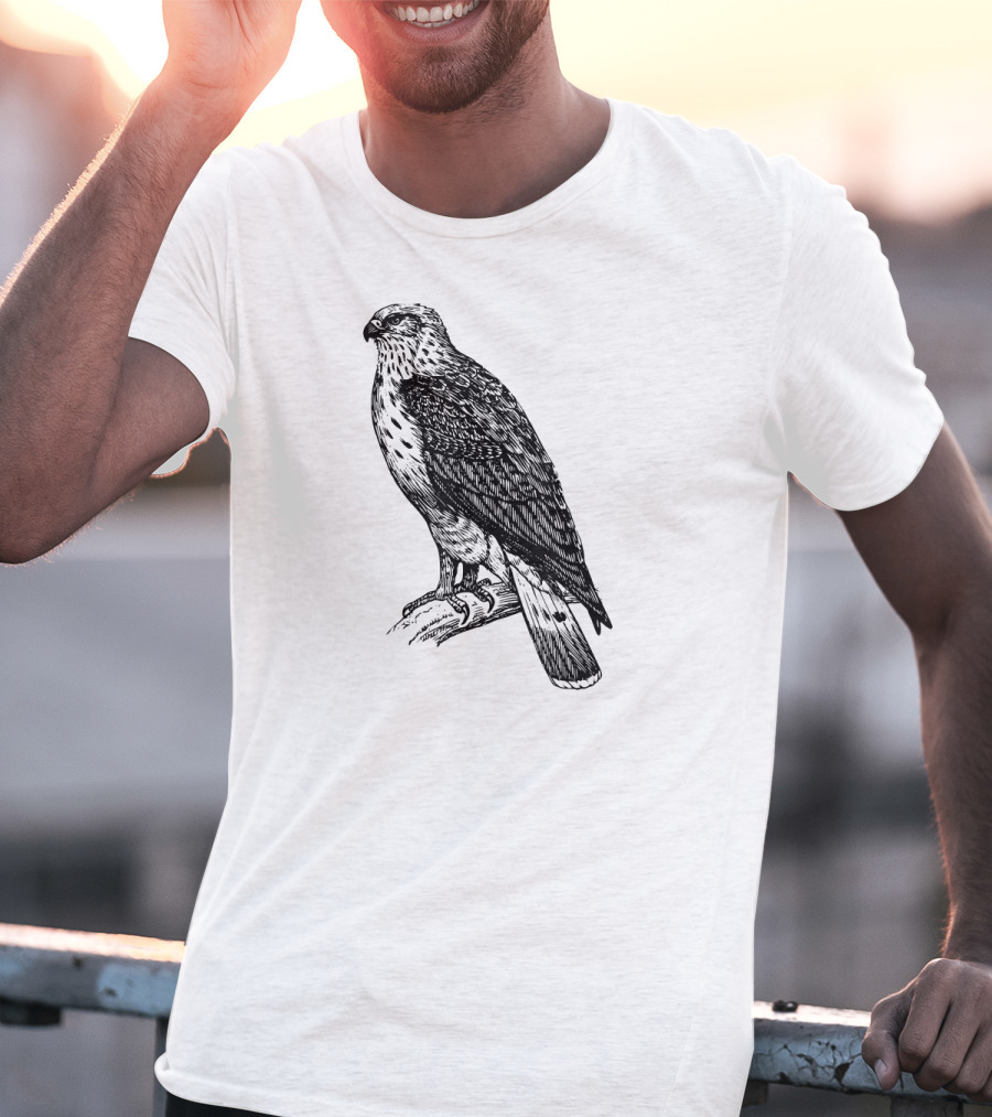 Hawk Ornithology Black Bird T-Shirt