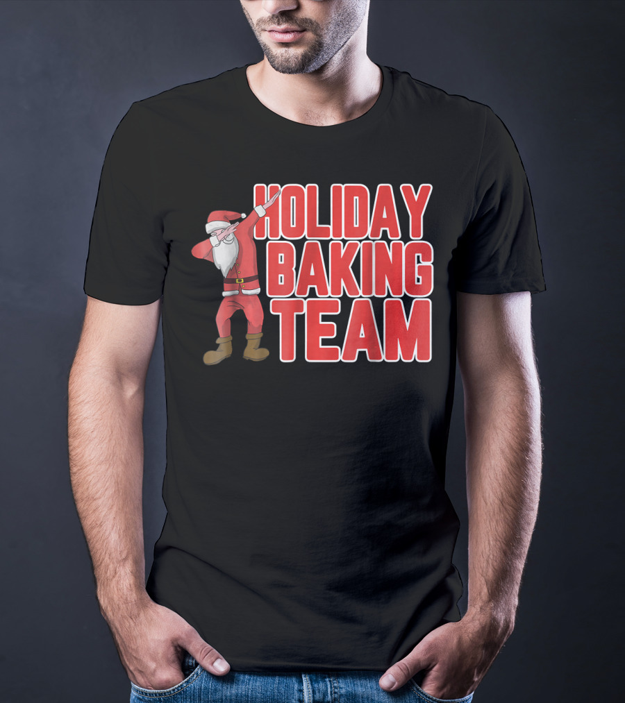Holiday Baking Team Dabbing Santa T-Shirt