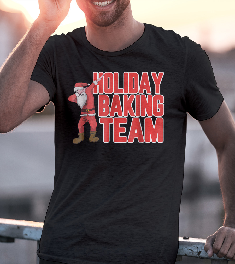 Holiday Baking Team Dabbing Santa T-Shirt