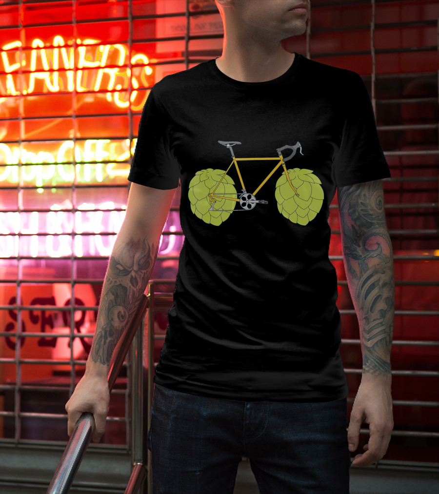 Hop Bike Beer Bicycle Cycle With Hops Wheels T-Shirt