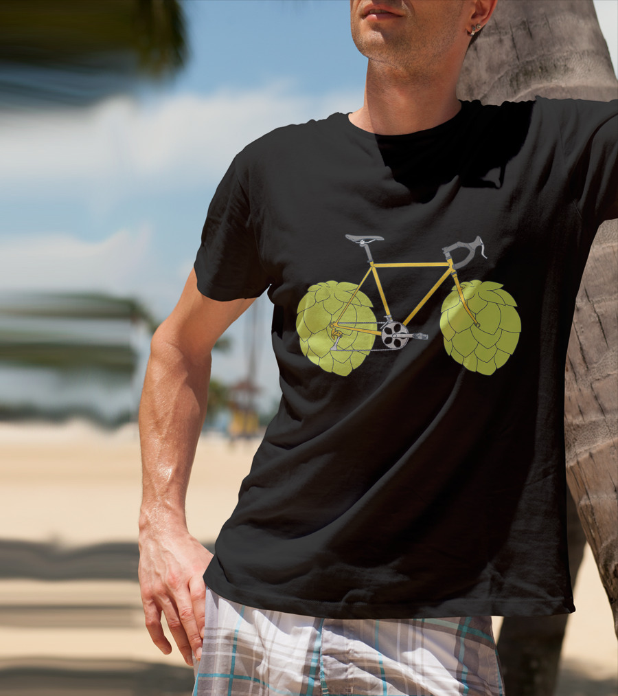 Hop Bike Beer Bicycle Cycle With Hops Wheels T-Shirt