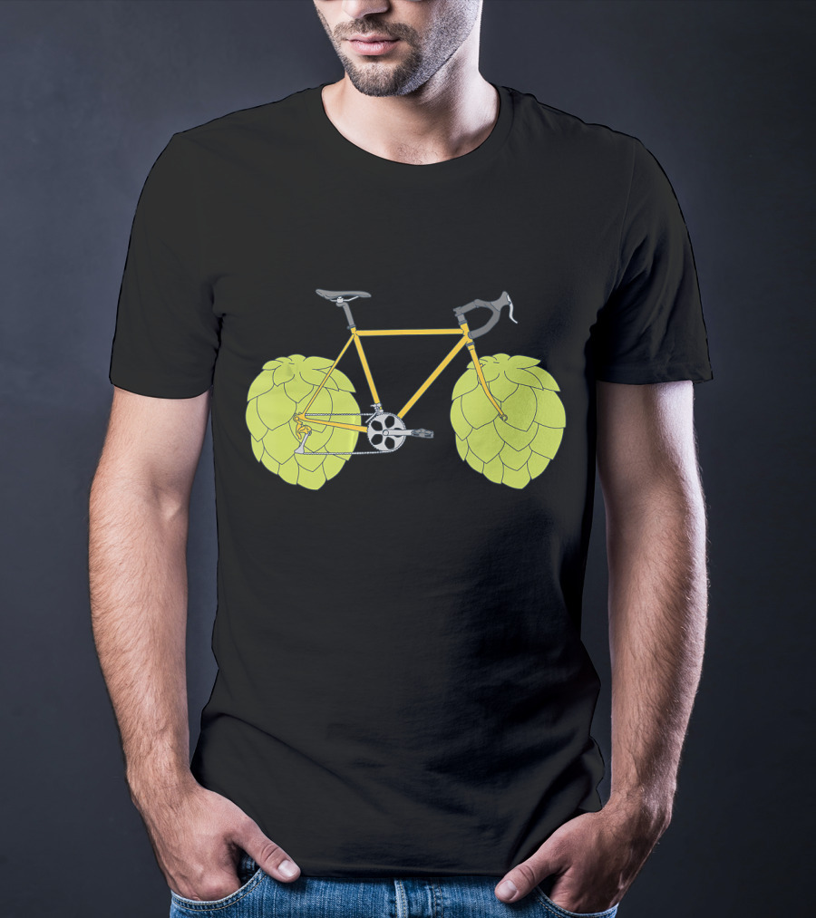 Hop Bike Beer Bicycle Cycle With Hops Wheels T-Shirt