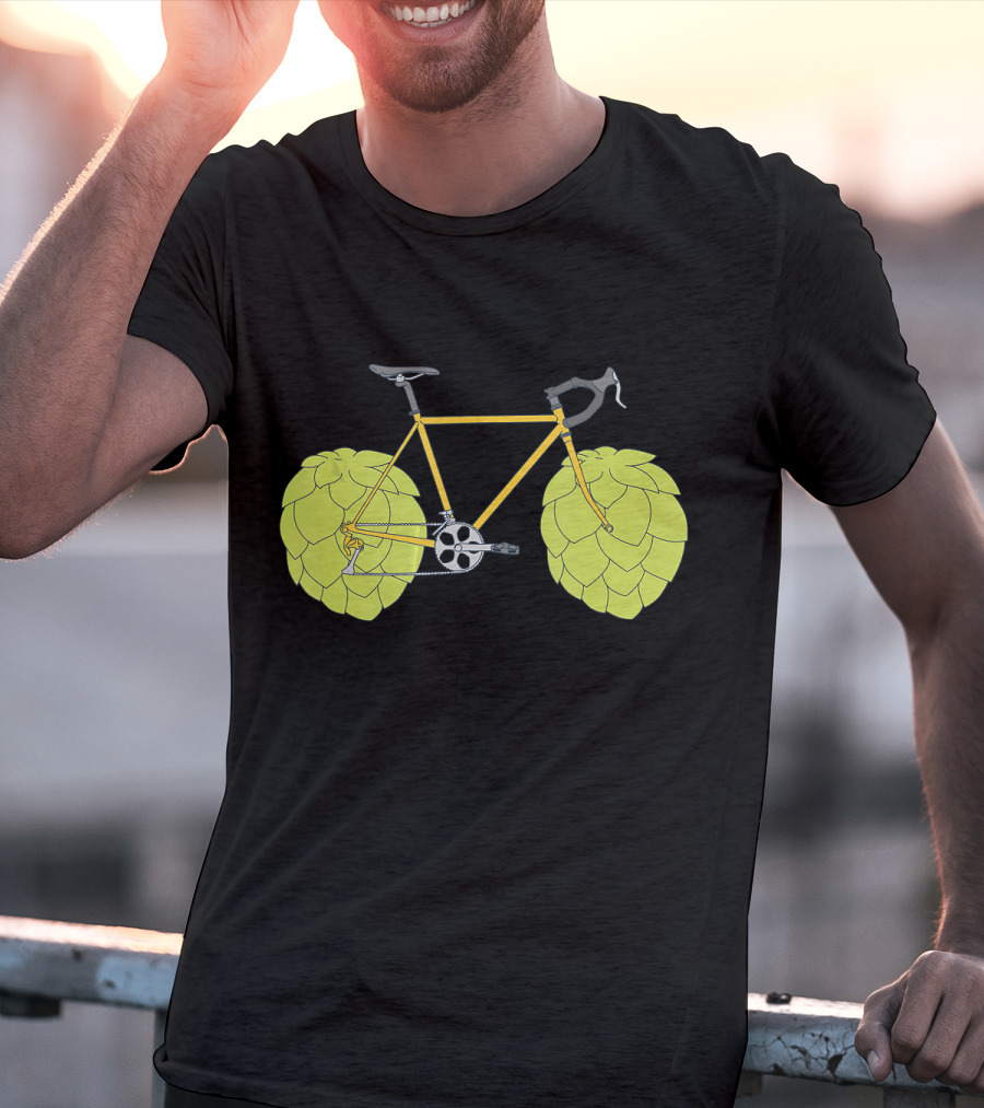 Hop Bike Beer Bicycle Cycle With Hops Wheels T-Shirt